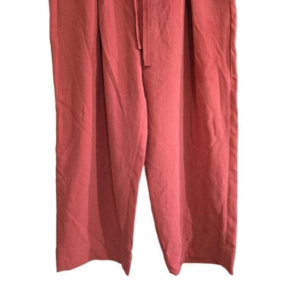 NWT Andrew Marc New York Ankle Trouser 14 Rose Pink Pleated Wide Straight Leg - Picture 3 of 8